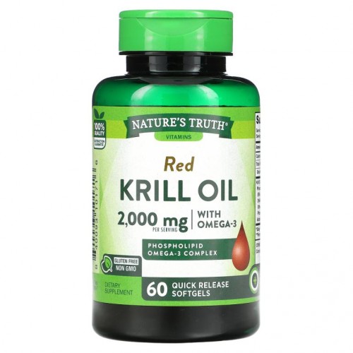 Nature's Truth, 오메가3 함유 레드 크릴오일, 2,000mg, 빠른 방출 소프트젤 60정