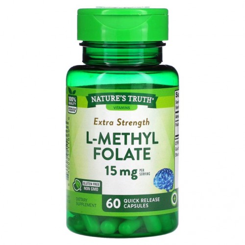 Nature's Truth, L-메틸엽산, 7.5mg, 빠른 방출 캡슐 60정