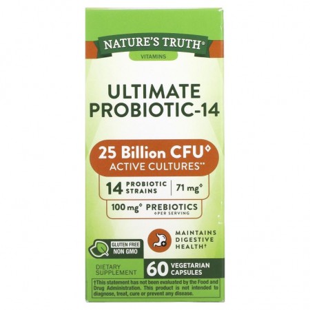 Nature's Truth, Ultimate Probiotic-14, 25 Billion, 60 Quick Release Capsules