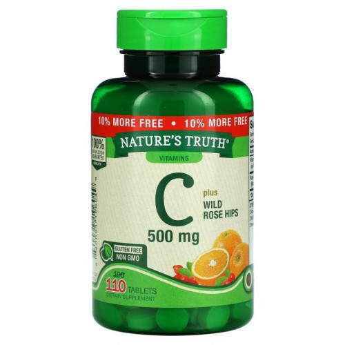 Nature's Truth, Vitamin C Plus Wild Rose Hips, 500 mg, 110 Tablets