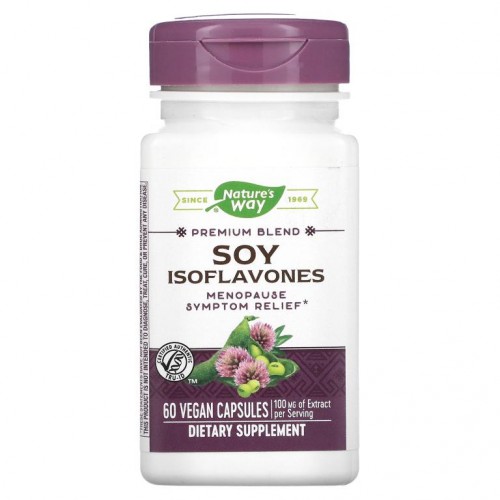 Nature's Way, 프리미엄 블렌드, 대두 이소플라본, 100mg, 베지 캡슐 60정