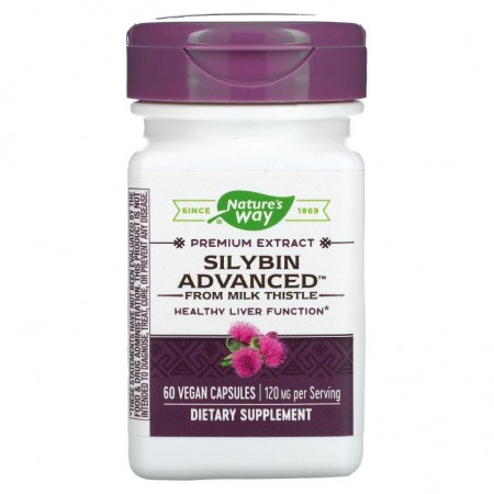 Nature's Way, 밀크시슬로 만든 고급 실리빈, 120mg, 베지 캡슐 60정