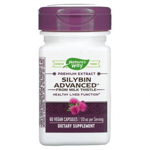 Nature's Way, 밀크시슬로 만든 고급 실리빈, 120mg, 베지 캡슐 60정