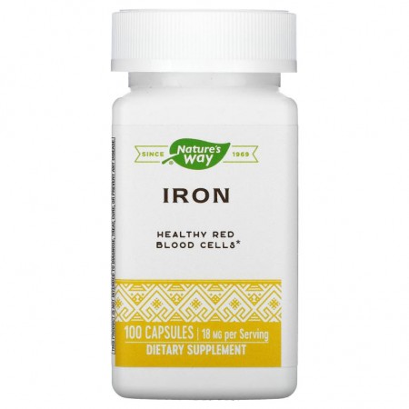 Nature's Way, 철분, 18mg, 캡슐 100정
