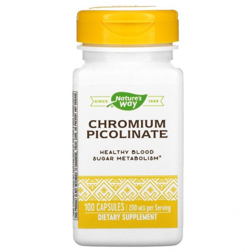Nature's Way, 크로뮴 피콜리네이트, 200mcg, 캡슐 100정