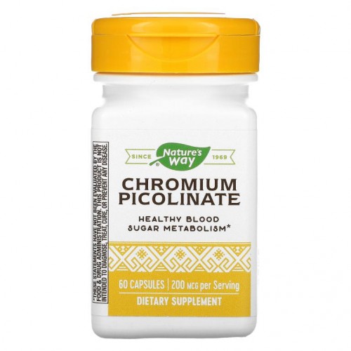 Nature's Way, 피콜린산크로뮴, 200mcg, 캡슐 60정