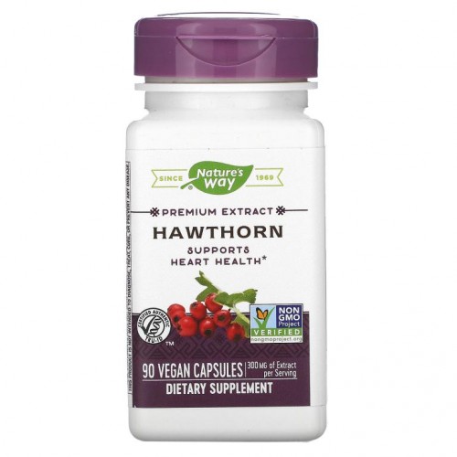 Nature's Way, 산사나무, 300mg, 베지 캡슐 90정