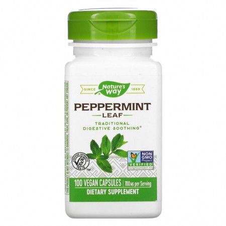 Nature's Way, 페퍼민트 잎, 350 mg, 베지 캡슐 100정