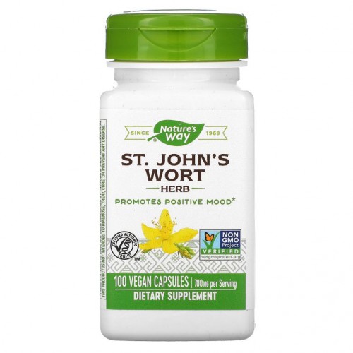 Nature's Way, 세인트존스워트 허브, 350 mg, 베지 캡슐 100정