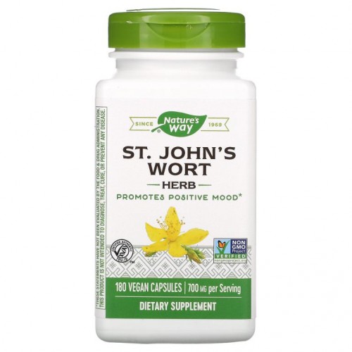 Nature's Way, 세인트존스워트 허브, 350mg, 베지 캡슐 180정