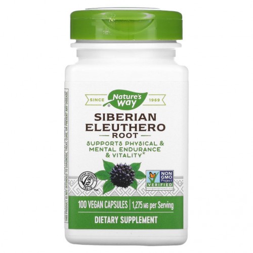 Nature's Way, 시베리안 가시오갈피 뿌리, 425mg, 베지 캡슐 100정