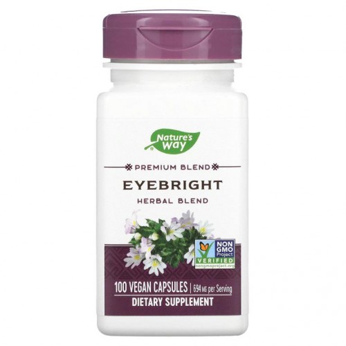 Nature's Way, 아이브라이트 허브 혼합물, 458mg, 비건 캡슐 100정