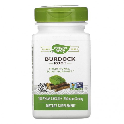 Nature's Way, 우엉 뿌리, 475 mg, 비건 캡슐 100정