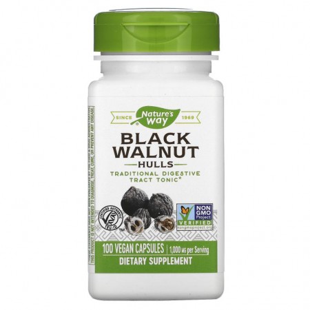 Nature's Way, 흑호두 껍질, 500 mg, 베지 캡슐 100정