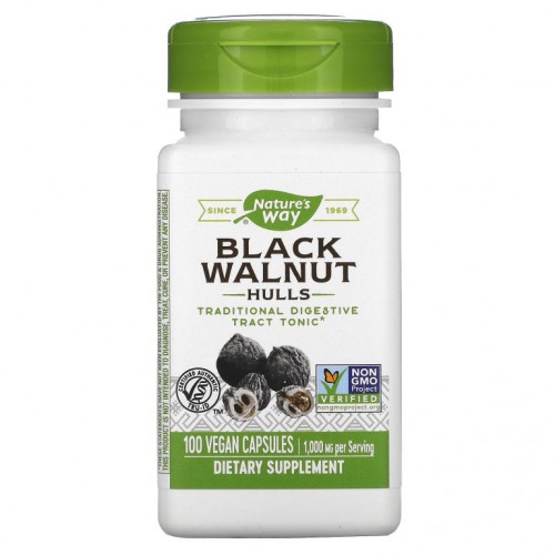 Nature's Way, 흑호두 껍질, 500 mg, 베지 캡슐 100정