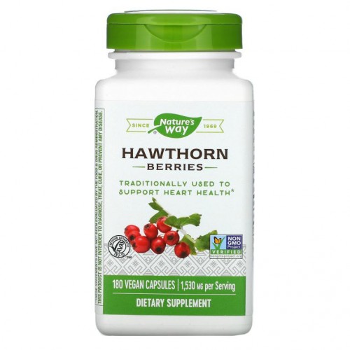 Nature's Way, 산사나무 열매, 510 mg, 베지 캡슐 180정