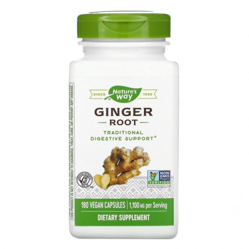Nature's Way, 생강 뿌리, 550 mg, 베지 캡슐 180정