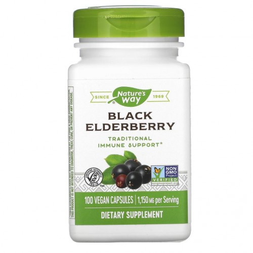 Nature's Way, 블랙 엘더베리, 575 mg, 베지 캡슐 100정