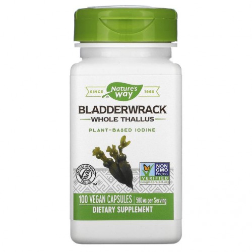 Nature's Way, 블래더랙, 580 mg, 100 식물성 캡슐