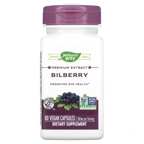Nature's Way, 빌베리, 80mg, 베지 캡슐 60정