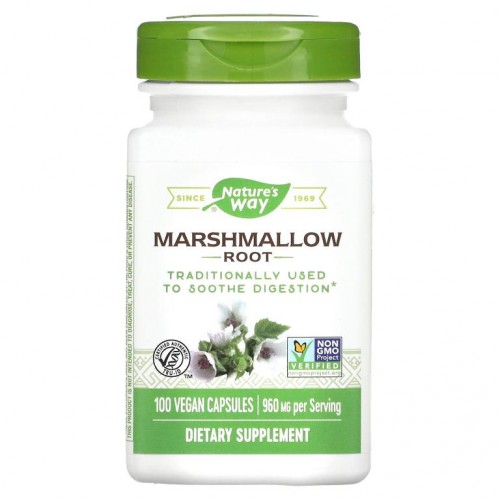 Nature's Way, 마시멜로 뿌리, 960mg, 베지 캡슐 100정
