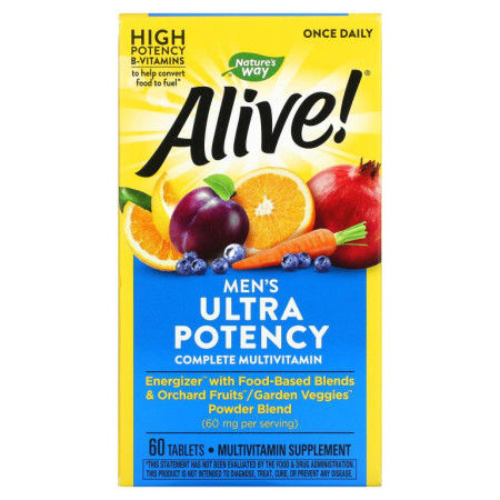 Nature's Way, Alive! 남성용 고기능성 종합비타민, 정제 60정