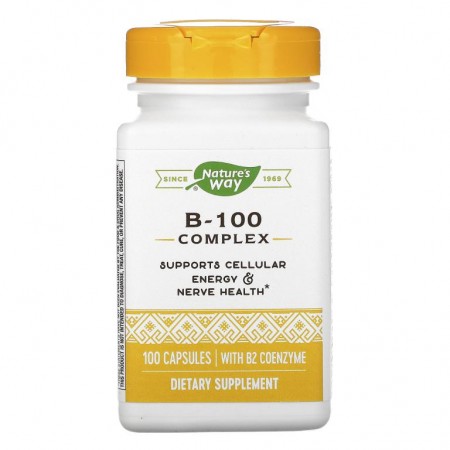 Nature's Way, B2 코엔자임 함유 B-100 복합체, 캡슐 100정