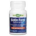 Nature's Way, Biotin Forte, 아연 함유, 3mg, 60정