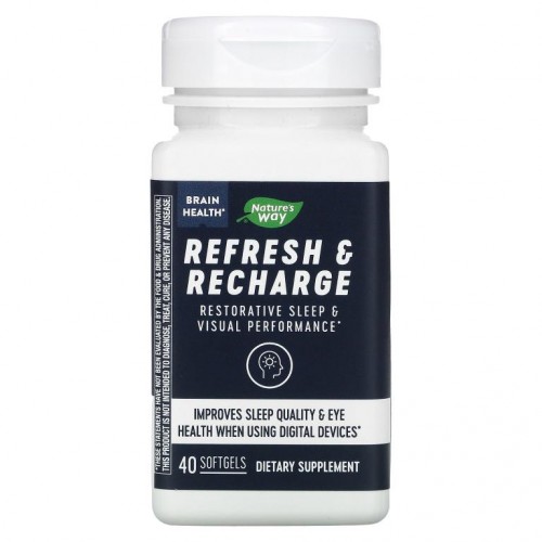 Nature's Way, Brain Health, 리프레시 & 리차지, 소프트젤 40정