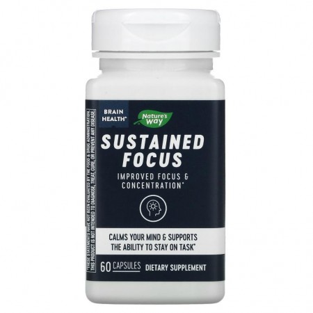 Nature's Way, Brain Health, 서스테인드 포커스, 캡슐 60정