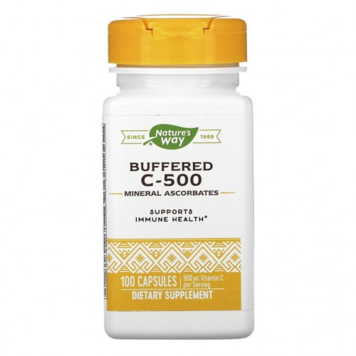 Nature's Way, 완충형 C-500, 500mg, 캡슐 100정