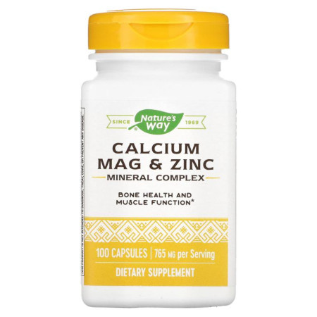Nature's Way, Calcium Mag & Zinc Mineral Complex, 765 mg, 100 Capsules