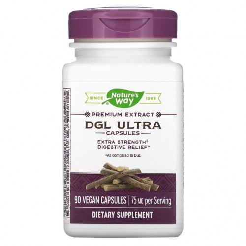 Nature's Way, DGL 울트라, 75mg, 베지 캡슐 90정