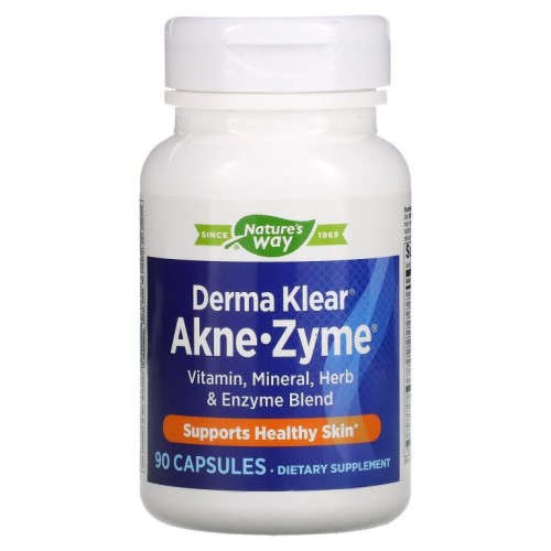 Nature's Way, Derma Klear Akne-Zyme, 캡슐 90정
