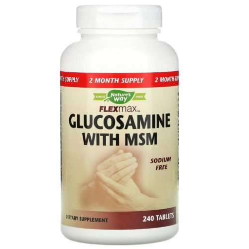 Nature's Way, Flexmax, MSM 함유 글루코사민, 나트륨 무함유, 240정