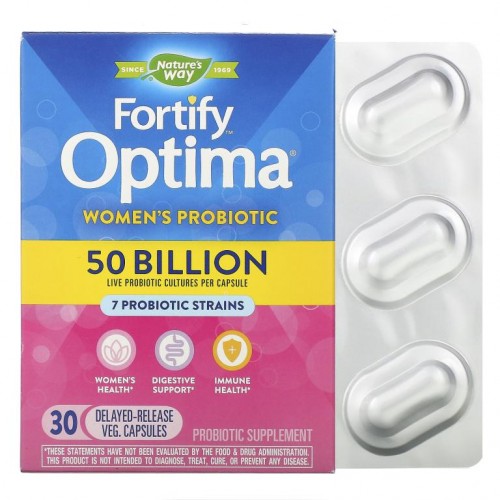 Nature's Way, Fortify Optima 프로바이오틱, 여성용, 500억, 지연 방출 베지 캡슐 30정
