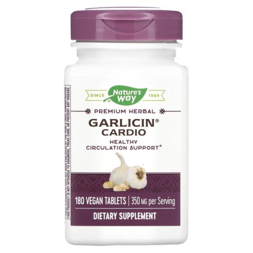 Nature's Way, Garlicin 카디오, 350mg, 베지 정제 180정