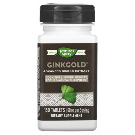 Nature's Way, Ginkgold, 고급 은행나무 추출물, 60mg, 150정