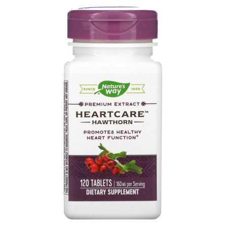 Nature's Way, HeartCare, 산사나무, 80mg, 120정