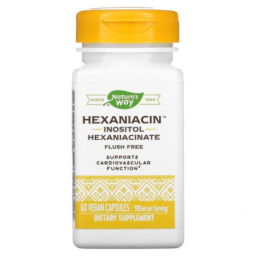 Nature's Way, Hexaniacin, 590mg, 베지 캡슐 60정