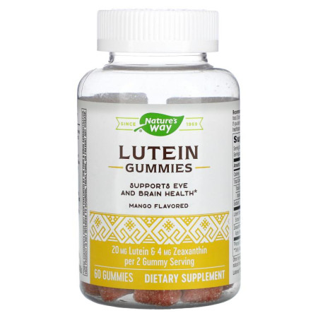 Nature's Way, Lutein Gummies, Supports Eye And Brain Health, Mango, 60 Gummies