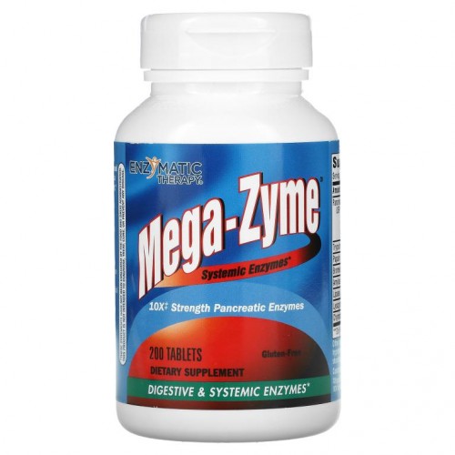 Nature's Way, Mega-Zyme, 체내 효소, 200 타블릿