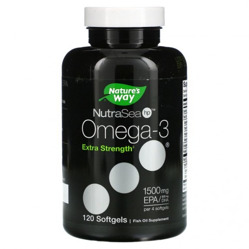 Nature's Way, NutraSea hp, 오메가3, 엑스트라 스트렝스, 레몬, 소프트젤 120정