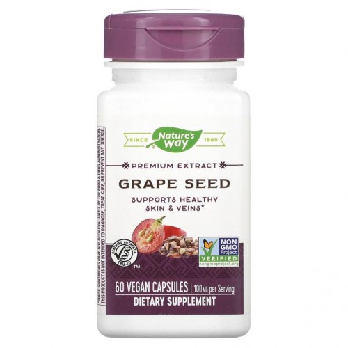 Nature's Way, Premium Extract, Grape Seed, 60 Vegan Capsules