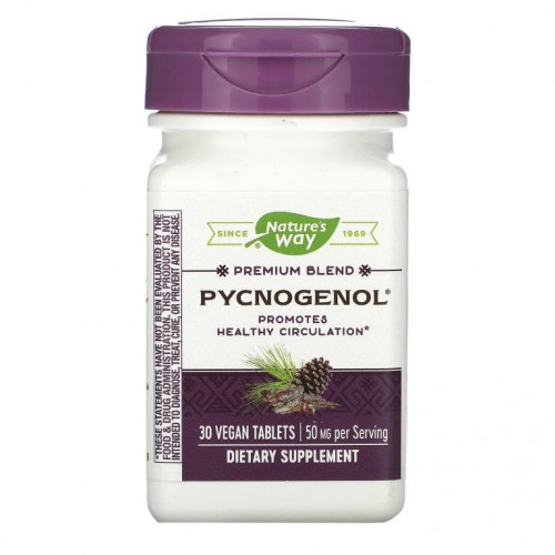 Nature's Way, Pycnogenol, 50mg, 베지 캡슐 30정