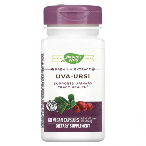 Nature's Way, Uva-Ursi, 666mg, 베지 캡슐 60정
