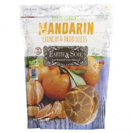 Nature's Wild Organic, Earth & Soil, Crunchy & Dried, Mandarin Slices, 1.40 oz (40 g)