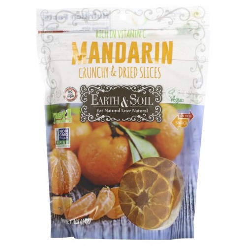 Nature's Wild Organic, Earth & Soil, Crunchy & Dried, Mandarin Slices, 1.40 oz (40 g)