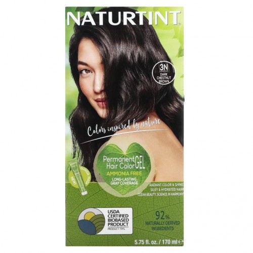Naturtint, 퍼머넌트 헤어 컬러, 3N 다크 체스트넛 브라운, 165ml(5.6fl oz)