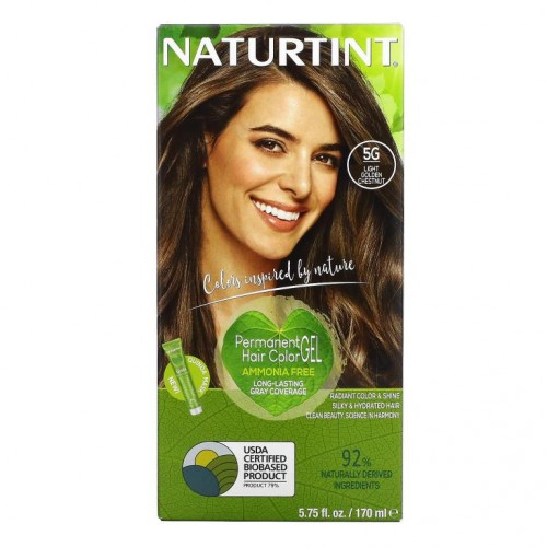 Naturtint, 퍼머넌트 헤어 컬러 젤, 5G 라이트 골드 체스트넛, 170ml(5.75fl oz)